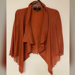 Orange/Salmon Colored Flyaway with lace detailing